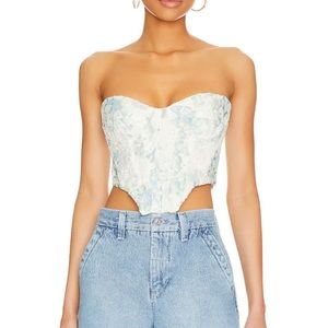 Lila Bustier Top in Water Floral